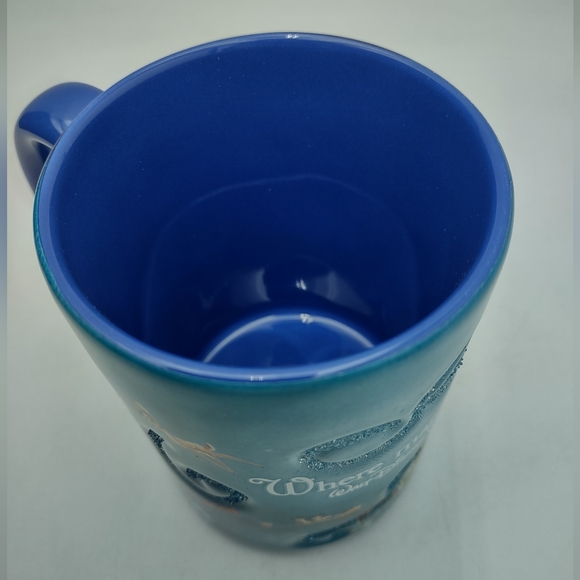 Walt Disney World Theme Parks Mug Blue Where Magic Lives 3D Sparkle - Picture 10 of 12